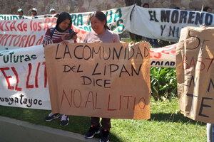 Comunidades indígenas se manifestaron en rechazo a la explotación del litio en Jujuy  (Fuente: Alicia Chalabe)