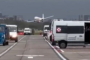 La arriesgada maniobra de un avión de Flybondi en Aeroparque