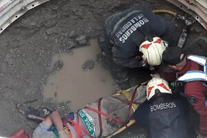 Rescatan a un operario que cayó en un pozo de una obra en el barrio porteño de Belgrano (Fuente: NA)