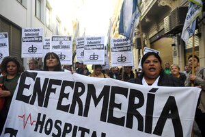 CABA: marcha y audiencia judicial por el reconocimiento profesional de la carrera de enfermería (Fuente: Télam)
