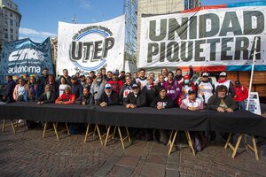 La UTEP, la CTA A y Unidad Piquetera convocaron a "un plan de lucha hasta que se resuelva el problema alimentario". (Fuente: Bernardino Avila)
