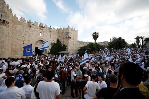 Miles de israelíes participaron en una nueva Marcha de la Bandera sin incidentes graves  (Fuente: EFE)