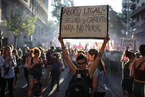 La Campaña Nacional por el Derecho al Aborto Legal, Seguro y Gratuito reclama (Fuente: Joaquín Salguero)