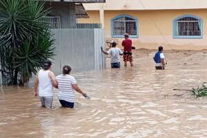 Medio millar de evacuados por inundaciones (Fuente: AFP)