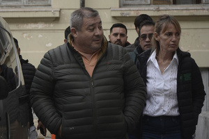 Marcelo Andrada, líder del sindicato ayer en Gobernación. (Fuente: Sebastián Vargas)