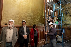 Avanzan las obras de restauración en el edificio de la ex Biblioteca Nacional