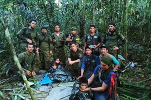 Encontraron en la selva colombiana a cuatro chicos que estuvieron perdidos 40 días (Fuente: Twitter)