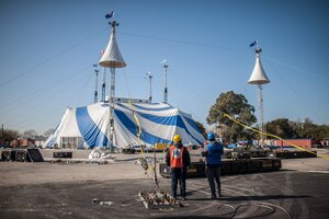El Cirque du Soleil ya está instalado en Costanera Sur para preparar "Bazzar" (Fuente: Adrián Pérez)