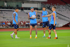 La Selección tuvo su primer entrenamiento en Yakarta (Fuente: Twitter)