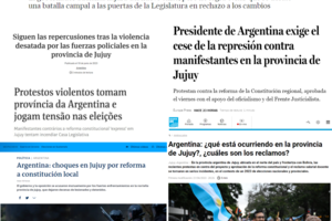 Reforma y represión en Jujuy: así lo reflejan los medios del mundo