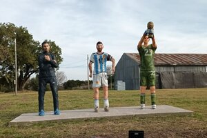 Entre Ríos: un pueblo quiso homenajear al "Dibu" Martínez, Messi y Scaloni y se volvió viral (Fuente: Tw Martin Franscisco)