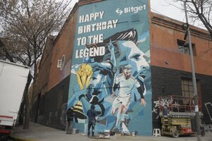 A Messi le regalaron un mural para su cumpleaños 36 (Fuente: Alejandro Leiva)