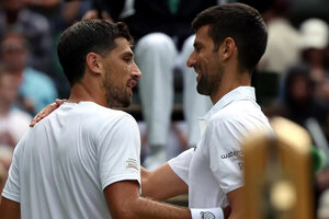 Cachín perdió con Djokovic en Wimbledon (Fuente: EFE)