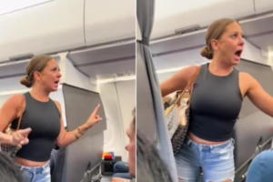 Una mujer peleó con un “pasajero imaginario” y desató el caos en un avión