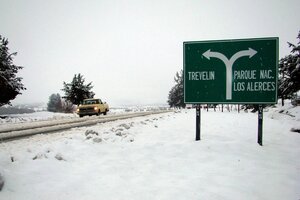 Rige una alerta amarilla por nevadas y fuertes vientos en Chubut y Mendoza (Fuente: Télam)