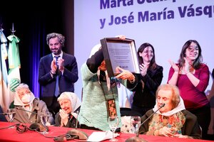 La Cancillería homenajeó a Marta Ocampo de Vásquez, histórica presidenta de Madres de Plaza de Mayo
