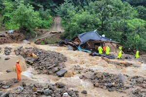 Inundaciones y deslizamientos de tierra en Corea del Sur: al menos 37 muertos y nueve desaparecidos (Fuente: AFP)