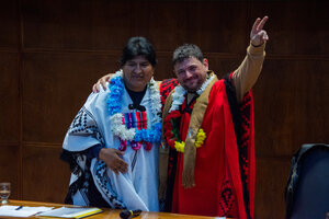 Evo Morales junto a Juan Grabois: “Si el litio estuviera en manos de los Estados, seríamos potencia mundial” (Fuente: Verónica Bellomo)