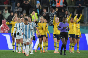 La Selección Argentina femenina cayó ante Suecia y quedó afuera del Mundial Australia-Nueva Zelanda 2023  (Fuente: Télam)