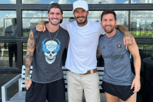 Beckham con Messi y De Paul: "Dos campeones del Mundo" (Fuente: Instagram @davidbeckham)