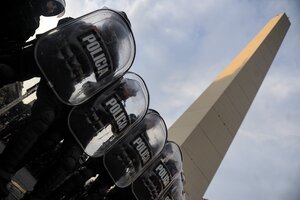 Así fue la represión policial en el Obelisco (Fuente: NA)