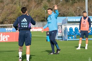 Selección Argentina: primera práctica en Ezeiza sin Messi (Fuente: Prensa AFA)