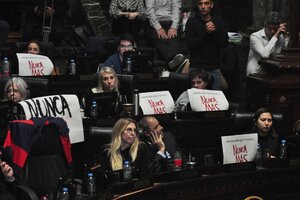 Repudio de legisladores al acto negacionista de Victoria Villarruel en la Legislatura porteña (Fuente: Vale Ruiz)