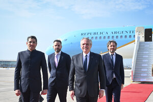 Alberto Fernández llegó a la India para la Cumbre del G20 (Fuente: Télam)
