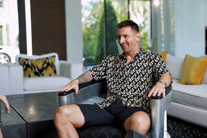 Lionel Messi en su casa de Miami (Fuente: Olga TV)