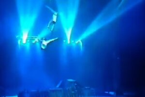 Dos trapecistas argentinos se cayeron en un circo de Brasil (Fuente: Captura de pantalla)