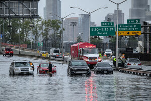Nueva York bajo el agua de lluvia (Fuente: AFP)