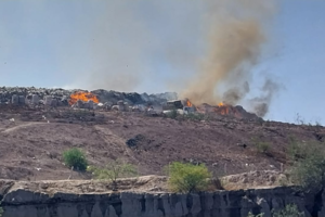 Incendio en el Vertedero San Javier