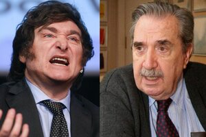 Milei vs. la UCR: "inútiles", "socialistas" y un puching-ball con la cara de Alfonsín