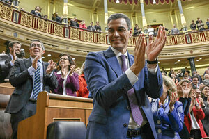 Pedro Sánchez logró su investidura para  un nuevo mandato al frente del gobierno de España (Fuente: AFP)