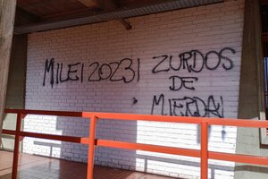 "Zurdos de mierda": amenazas y pintadas de Milei en la Universidad Nacional de Cuyo