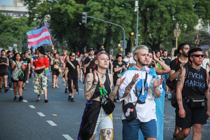 Una marcha por los derechos travestis trans (Fuente: Jorge Larrosa)