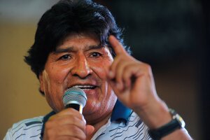 Evo Morales criticó su inhabilitación como candidato en Bolivia (Fuente: Télam)
