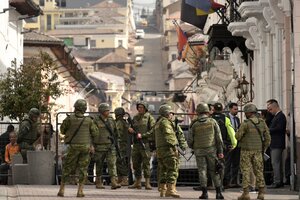 Noboa dijo que Ecuador está "en un estado de guerra" contra el crimen organizado (Fuente: AFP)