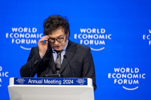 Desconcierto total en el Foro de Davos ante el insólito discurso de Javier Milei (Fuente: NA)