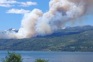 Chubut: combaten un incendio forestal en el Parque Nacional Los Alerces