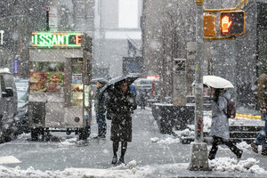 Fuerte temporal de nieve afecta a Nueva York y alrededores  
