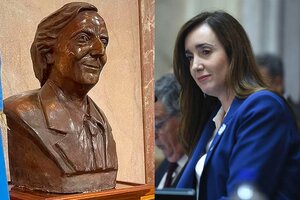Villarruel ordenó sacar un busto de Kirchner del Senado 