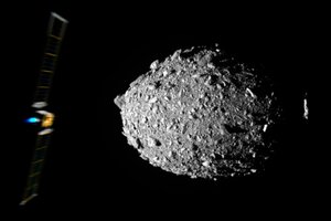 El asteroide Dimorphos puede haber sufrido una deformación global por el impacto del DART  (Fuente: AFP)