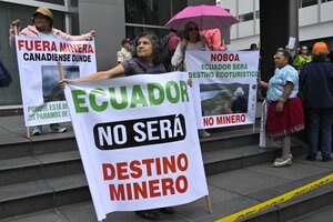 El rechazo en Ecuador al incremento de la presencia de mineras de Canadá (Fuente: AFP)