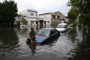 El sur bonaerense azotado por el temporal (Fuente: AFP)