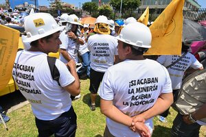 Mineros artesanales protestaron en Perú (Fuente: AFP)