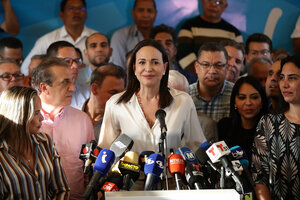 Corina Machado designó una candidata presidencial (Fuente: EFE)