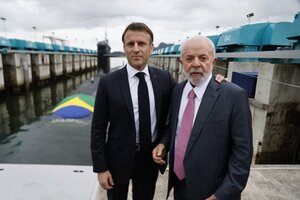 Lula y Macron inauguraron un submarino construido en Brasil con tecnología francesa (Fuente: AFP)