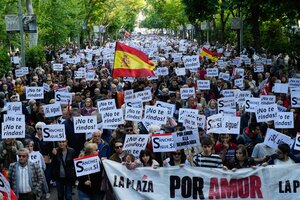 España: miles de personas dieron su apoyo a Pedro Sánchez (Fuente: EFE)