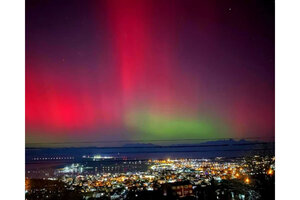 Se registraron auroras boreales en Ushuaia